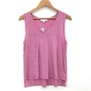 Eri +Ali Anthropologie Rose Top NWT